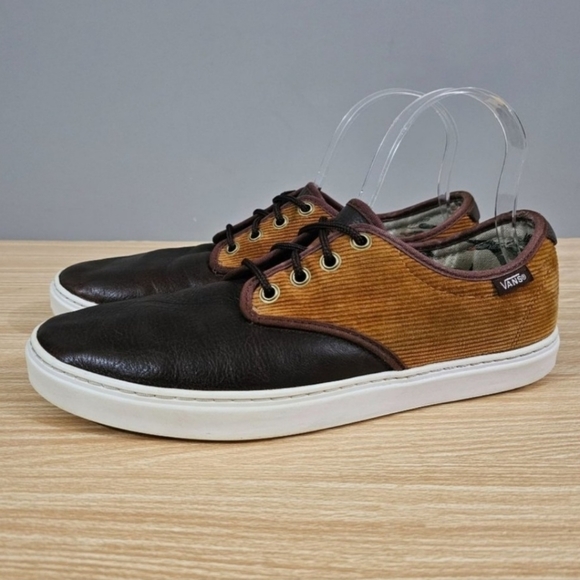 Vans Other - Vans Sneakers Ludlow Duck Hunt Mens Size 8.5 Brown Leather Corduroy Shoes